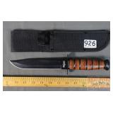 Kabar Style Straight Blade Knife W/ Sheath.