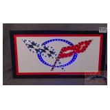 Cool "Corvette" LED Lighted Sign. 10X19.