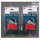 2 New 1" Weatherproof Padlocks.