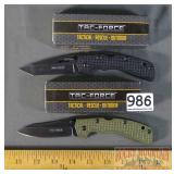 2 New Tac Force Folding Knives.