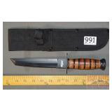 Kabar Style Straight Blade Knife W/ Sheath.