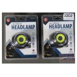 2 New 3-In-1 COB LED Headlamps.