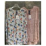 2 New C&T Sleeveless Blouses, 2XL.