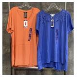 2 New Ladies Fashion Shirts, XXL.