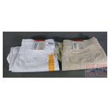 2 New Ladies Convertible Capri Pants, 12.