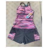 Free Country Ladies 2 PC Swim Suit, M.