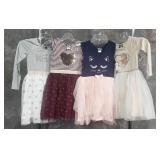 4 Pink & Violet Girls TUTU Dresses, 2T.