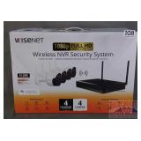 Wisenet Wireless 4 Camera NVR Security System.