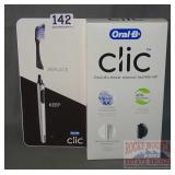 New Oral-B 2 Pack Clic Manual Toothbrushes.