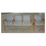 3 Seater Bench & Matching Chair.