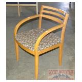 Modern Style Slat Back Arm Chair.