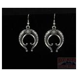 New German Silver Native Am. Style  Naja Earrings.