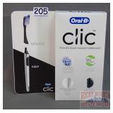 New Oral-B 2 Pack Clic Manual Toothbrushes.