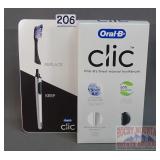 New Oral-B 2 Pack Clic Manual Toothbrushes.