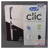 New Oral-B 2 Pack Clic Manual Toothbrushes.