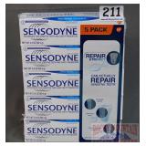 New 5-Pack, Sensodyne Daily Repair Toothpaste.