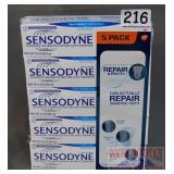 New 5-Pack, Sensodyne Daily Repair Toothpaste.