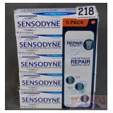 New 5-Pack, Sensodyne Daily Repair Toothpaste.