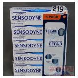 New 5-Pack, Sensodyne Daily Repair Toothpaste.