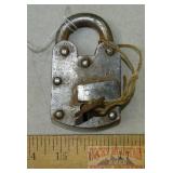 Cool Vintage Padlock W/ Key.