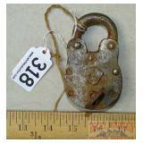 Neat Vintage "Banklock" Padlock W/ Key.