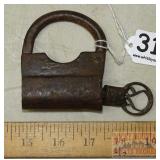 Cool Vintage Padlock W/ Key.