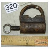 Cool Vintage Padlock W/ Key.