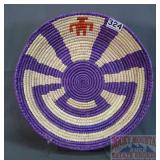 Hand Coiled Native Am. Style Basket.