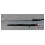 36" Samurai Sword W/ Fancy Black Scabbard.