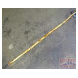 Hand Crafted 55" Walking Stick W/ Wolf Carving.