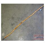 Hand Crafted 55" Walking Stick W/ Carving.