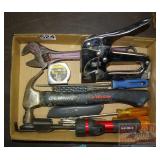 Hammer, Adjustable Wrench, Bits, Stapler & More.