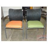 2 Modern Style Arm Chairs.