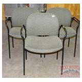 3 Modern Style Stacking Chairs.