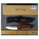 New Elk Ridge 8" Hunting Knife W/ Sheath.