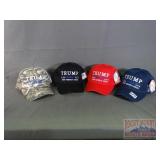 4 Assorted Color Trump 2020 Caps.