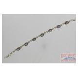 Beautiful Sterling & Mystic Topaz Tennis Bracelet.