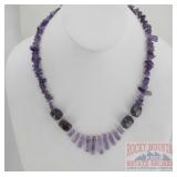 Fantastic Hand Strung Amethyst Necklace.