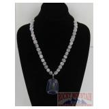 Stunning Moonstone Necklace & Lapis Pendant.