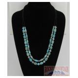 Fantastic 2 Strand Native Am. Turquoise Necklace.