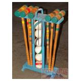 Croquet Set W/ Stand.