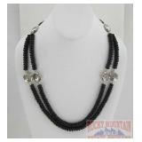 Stunning Black Onyx & Sterling Necklace.