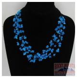 Multi-Strand Turquoise & Bead Necklace.