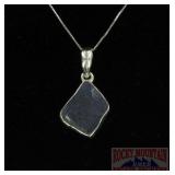 Sterling & Mine Cut Tanzanite Pendant.