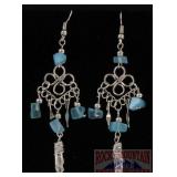 Crystal & Stone Dangle Earrings