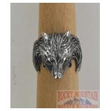 Very Detailed Stainless Steel Wolf Ring.