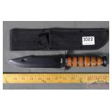 Kabar Style Straight Blade Knife W/ Sheath.