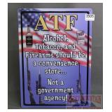 "ATF" Tin Sign. 17X12