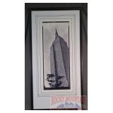 Empire State Building Framed Black & White Print.