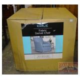 New 'Karlie' Blue Swivel Chair.
